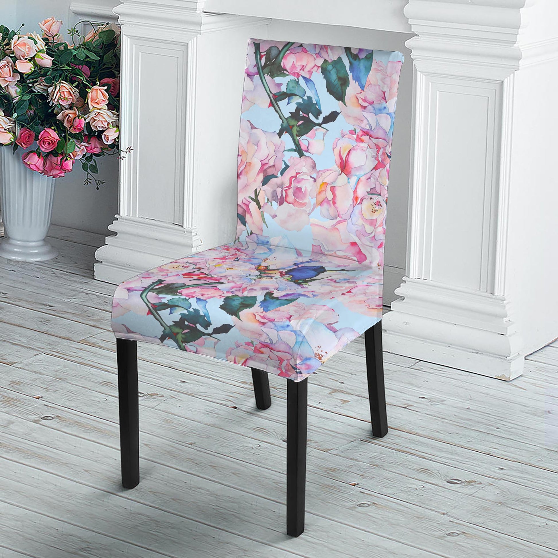 Blossom Floral Flower Pattern Print Dining Chair Slipcover