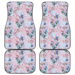 Blossom Floral Flower Pattern Print Front and Back Car Floor Mats