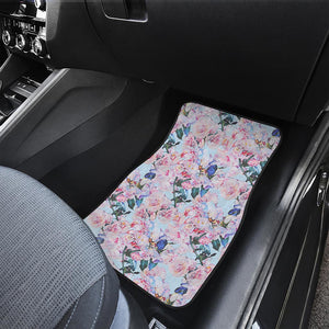 Blossom Floral Flower Pattern Print Front and Back Car Floor Mats