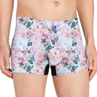 Blossom Floral Flower Pattern Print Men's Boxer Briefs
