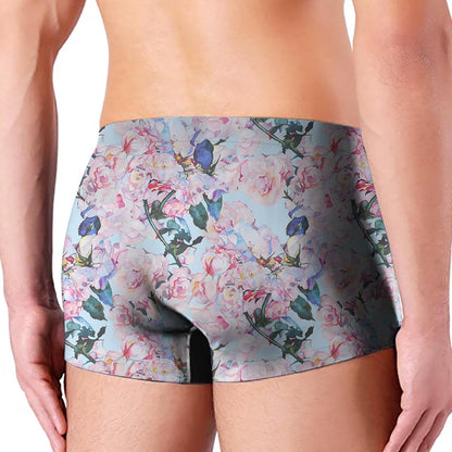 Blossom Floral Flower Pattern Print Men's Boxer Briefs