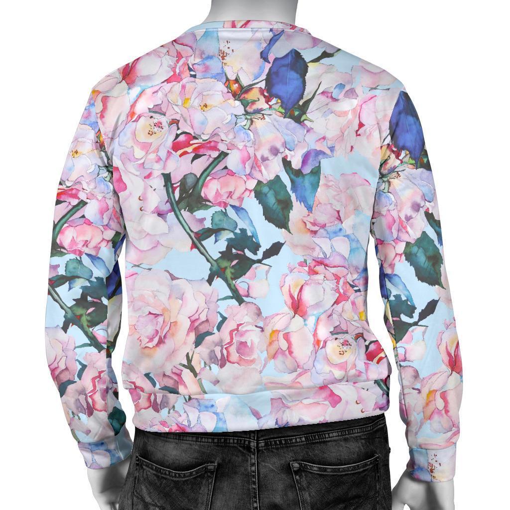 Blossom Floral Flower Pattern Print Men's Crewneck Sweatshirt GearFrost