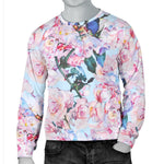 Blossom Floral Flower Pattern Print Men's Crewneck Sweatshirt GearFrost