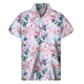 Blossom Floral Flower Pattern Print Men's Short Sleeve Shirt