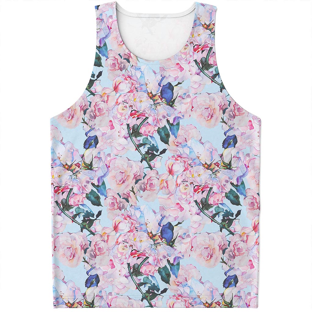 Blossom Floral Flower Pattern Print Men's Tank Top