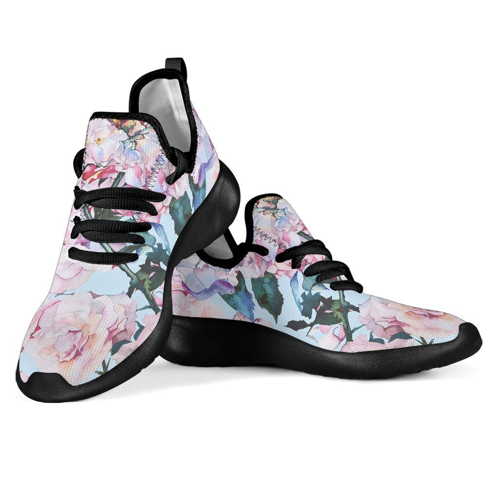 Blossom Floral Flower Pattern Print Mesh Knit Shoes GearFrost