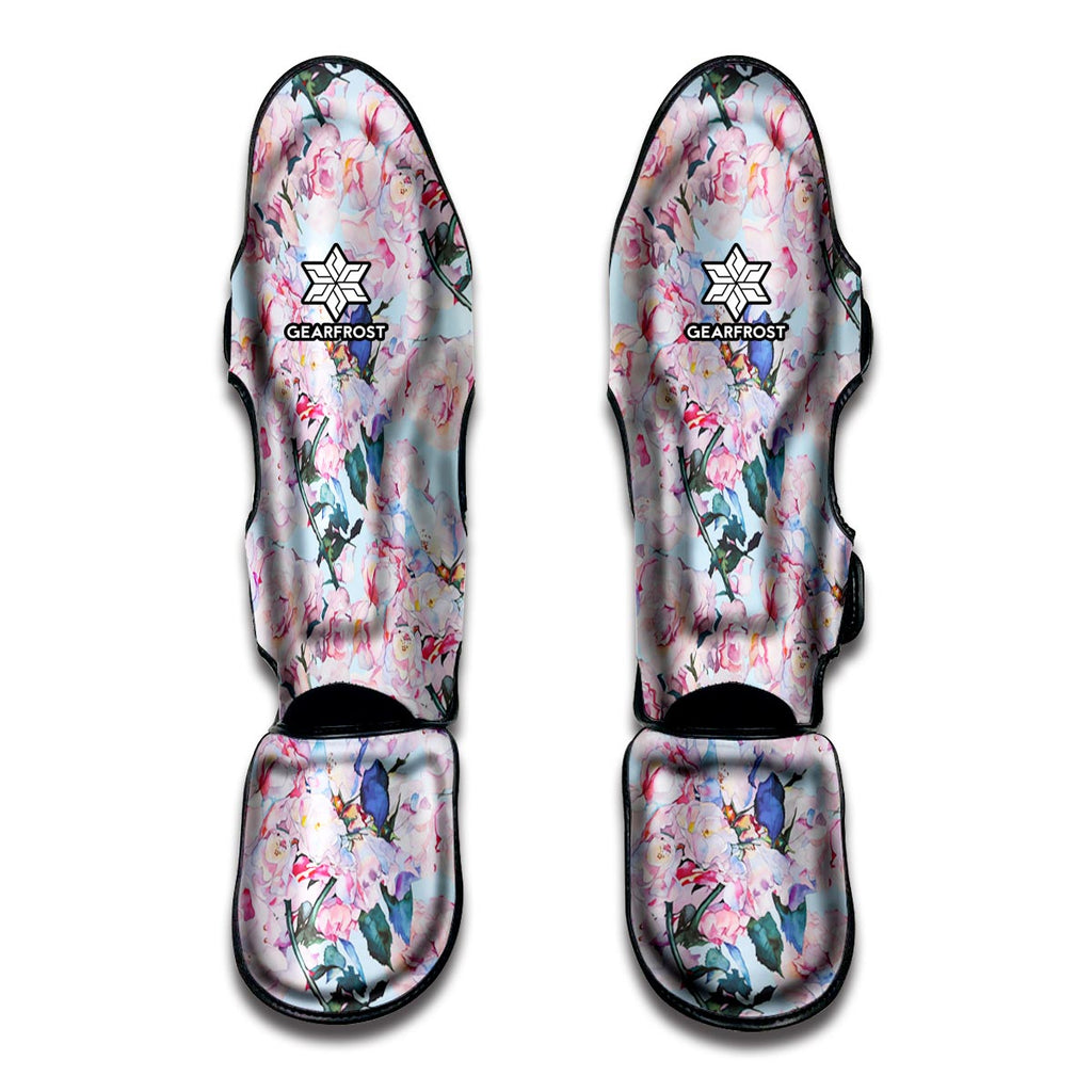 Blossom Floral Flower Pattern Print Muay Thai Shin Guard