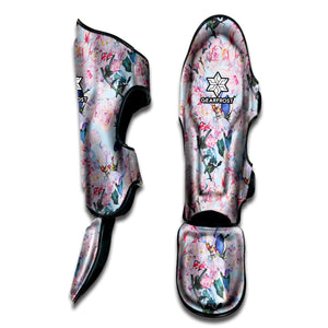 Blossom Floral Flower Pattern Print Muay Thai Shin Guard