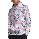 Blossom Floral Flower Pattern Print Pullover Hoodie
