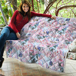Blossom Floral Flower Pattern Print Quilt
