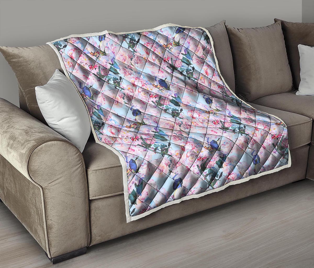 Blossom Floral Flower Pattern Print Quilt