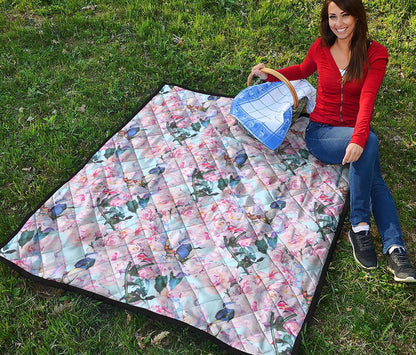 Blossom Floral Flower Pattern Print Quilt