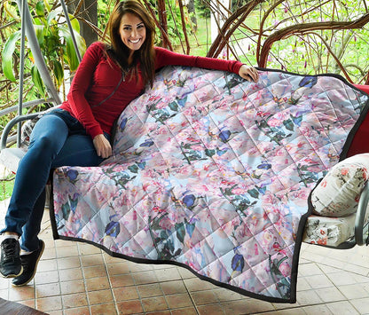 Blossom Floral Flower Pattern Print Quilt