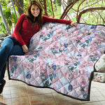 Blossom Floral Flower Pattern Print Quilt