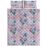 Blossom Floral Flower Pattern Print Quilt Bed Set