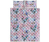 Blossom Floral Flower Pattern Print Quilt Bed Set