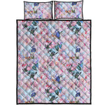 Blossom Floral Flower Pattern Print Quilt Bed Set