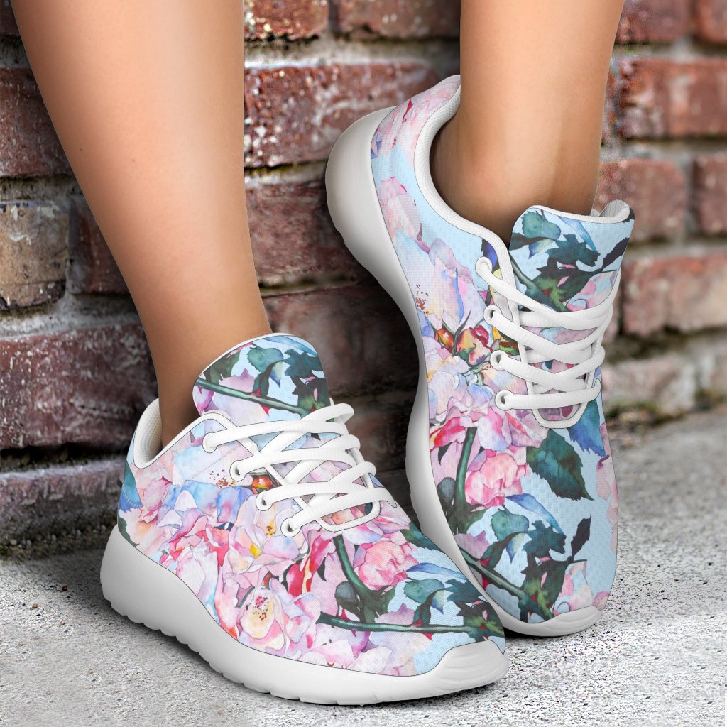 Blossom Floral Flower Pattern Print Sport Shoes GearFrost