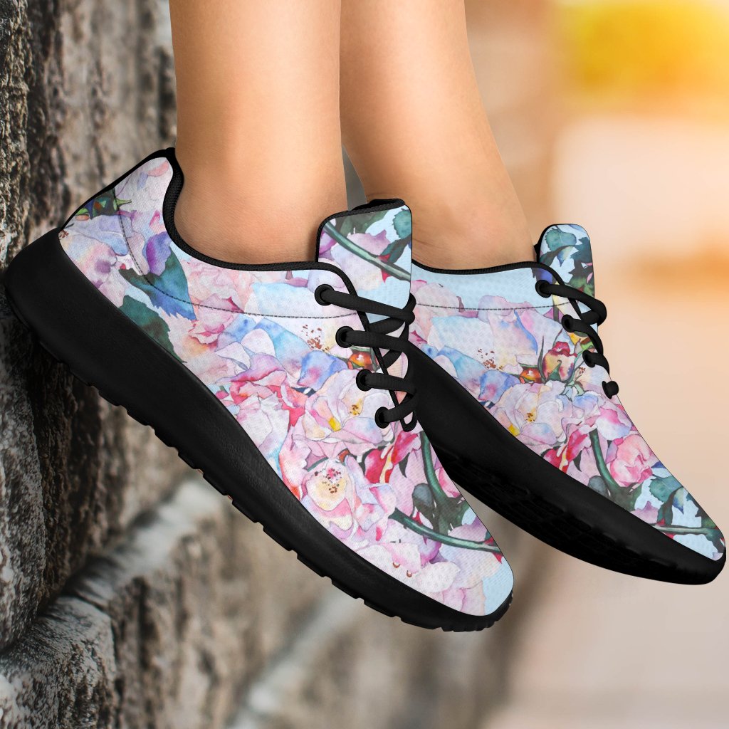 Blossom Floral Flower Pattern Print Sport Shoes GearFrost