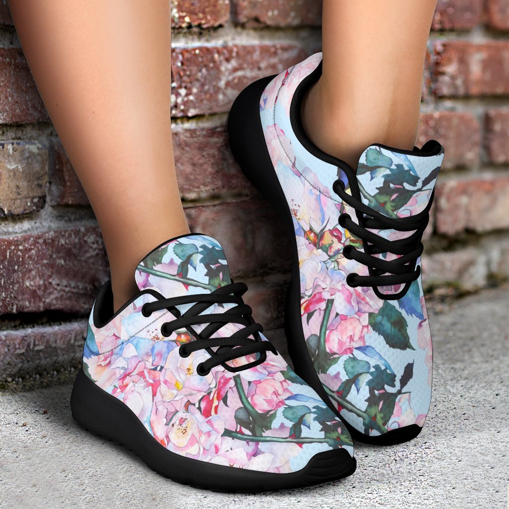 Blossom Floral Flower Pattern Print Sport Shoes GearFrost