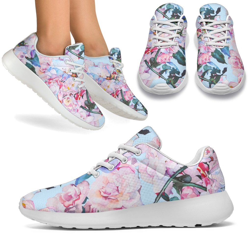 Blossom Floral Flower Pattern Print Sport Shoes GearFrost