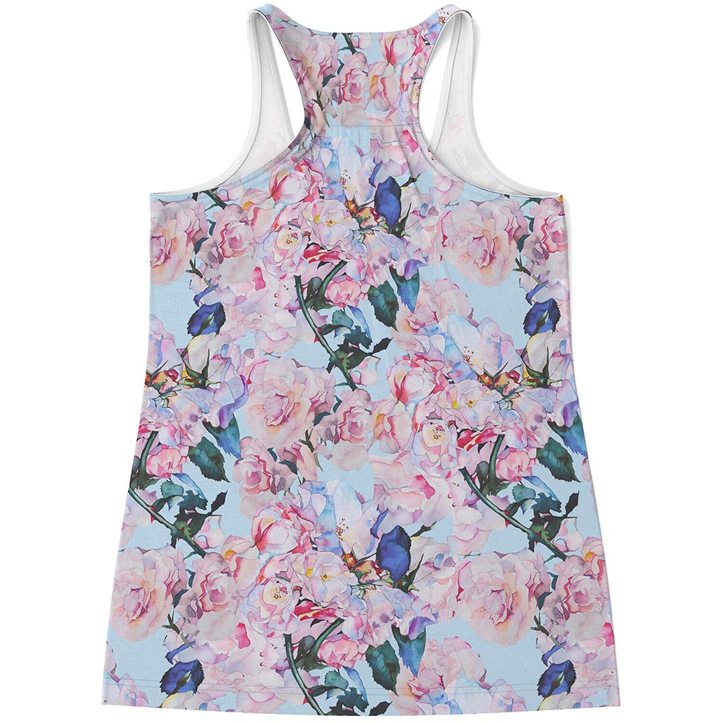 Blossom Floral Flower Pattern Print Women's Racerback Tank Top