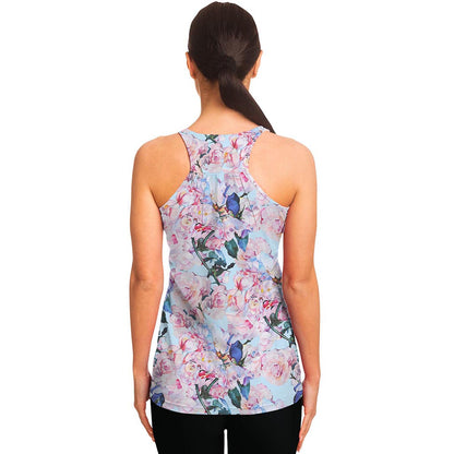 Blossom Floral Flower Pattern Print Women's Racerback Tank Top