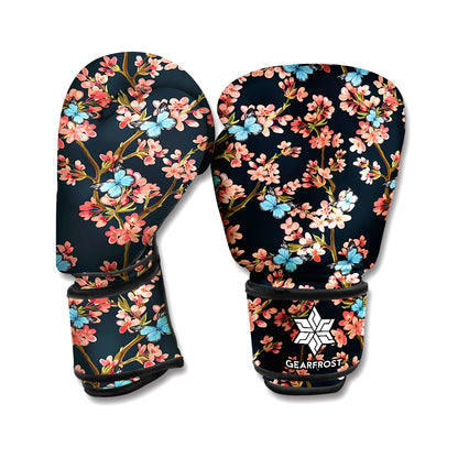 Blossom Flower Butterfly Print Boxing Gloves
