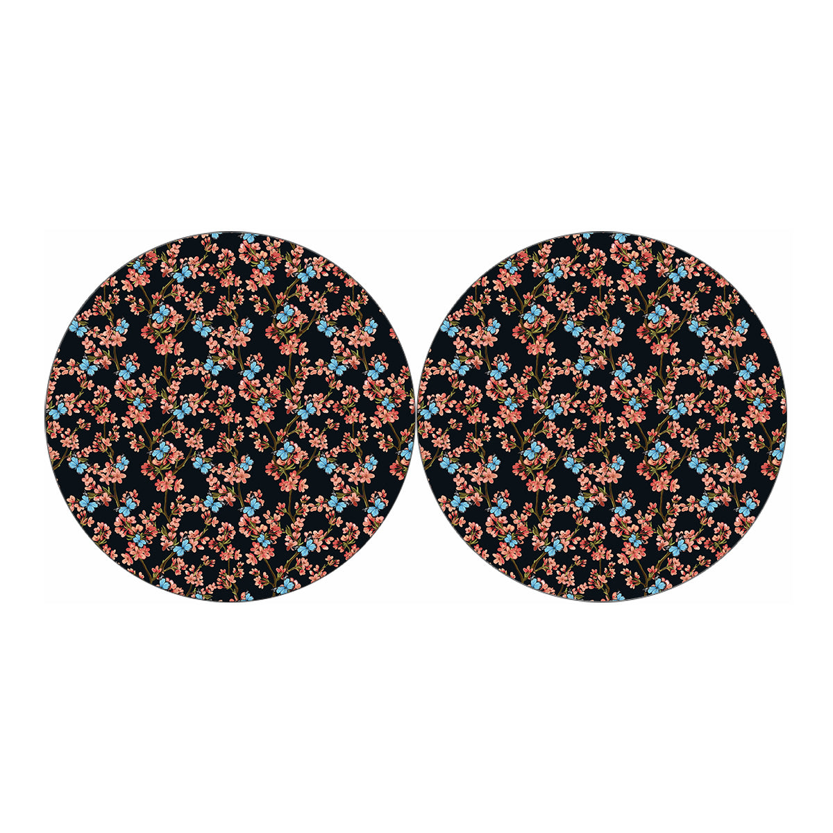 Blossom Flower Butterfly Print Car Coasters