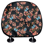 Blossom Flower Butterfly Print Car Headrest Covers