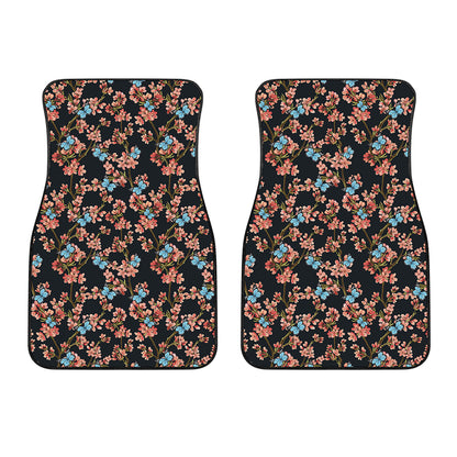 Blossom Flower Butterfly Print Front Car Floor Mats