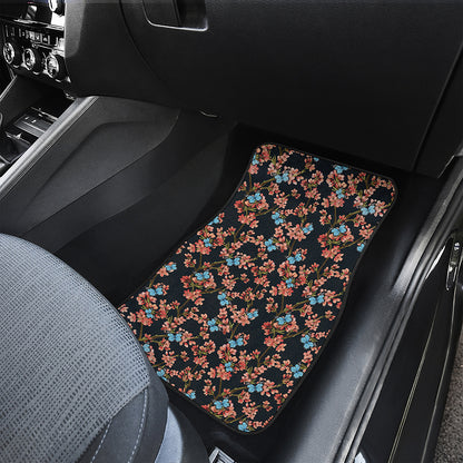 Blossom Flower Butterfly Print Front Car Floor Mats