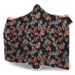 Blossom Flower Butterfly Print Hooded Blanket