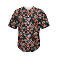 Blossom Flower Butterfly Print Men's Baseball Jersey