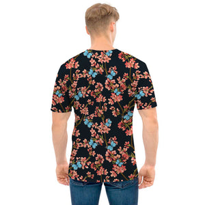 Blossom Flower Butterfly Print Men's T-Shirt