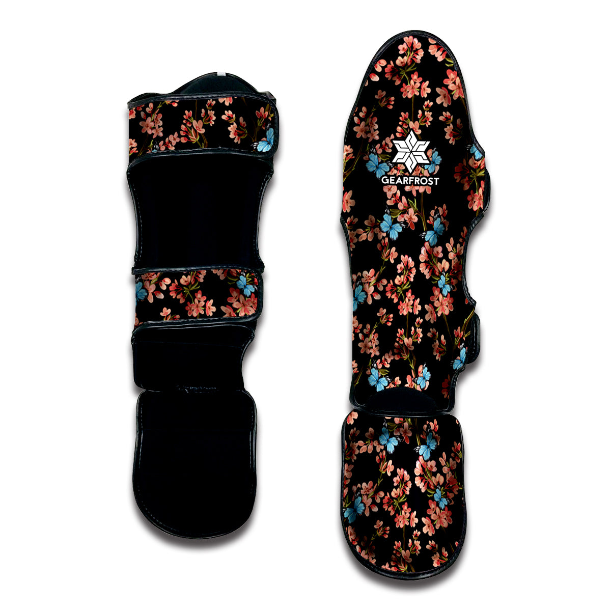 Blossom Flower Butterfly Print Muay Thai Shin Guard