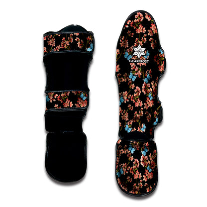 Blossom Flower Butterfly Print Muay Thai Shin Guard