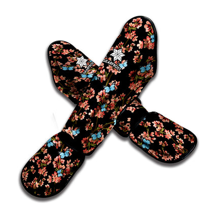 Blossom Flower Butterfly Print Muay Thai Shin Guard