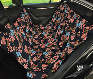 Blossom Flower Butterfly Print Pet Car Back Seat Cover