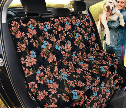 Blossom Flower Butterfly Print Pet Car Back Seat Cover