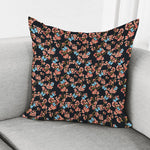 Blossom Flower Butterfly Print Pillow Cover