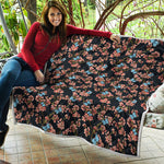 Blossom Flower Butterfly Print Quilt