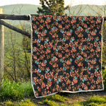 Blossom Flower Butterfly Print Quilt