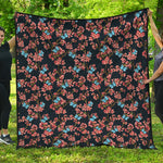 Blossom Flower Butterfly Print Quilt