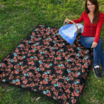 Blossom Flower Butterfly Print Quilt