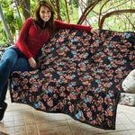 Blossom Flower Butterfly Print Quilt