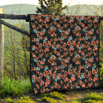 Blossom Flower Butterfly Print Quilt