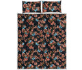 Blossom Flower Butterfly Print Quilt Bed Set