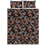 Blossom Flower Butterfly Print Quilt Bed Set