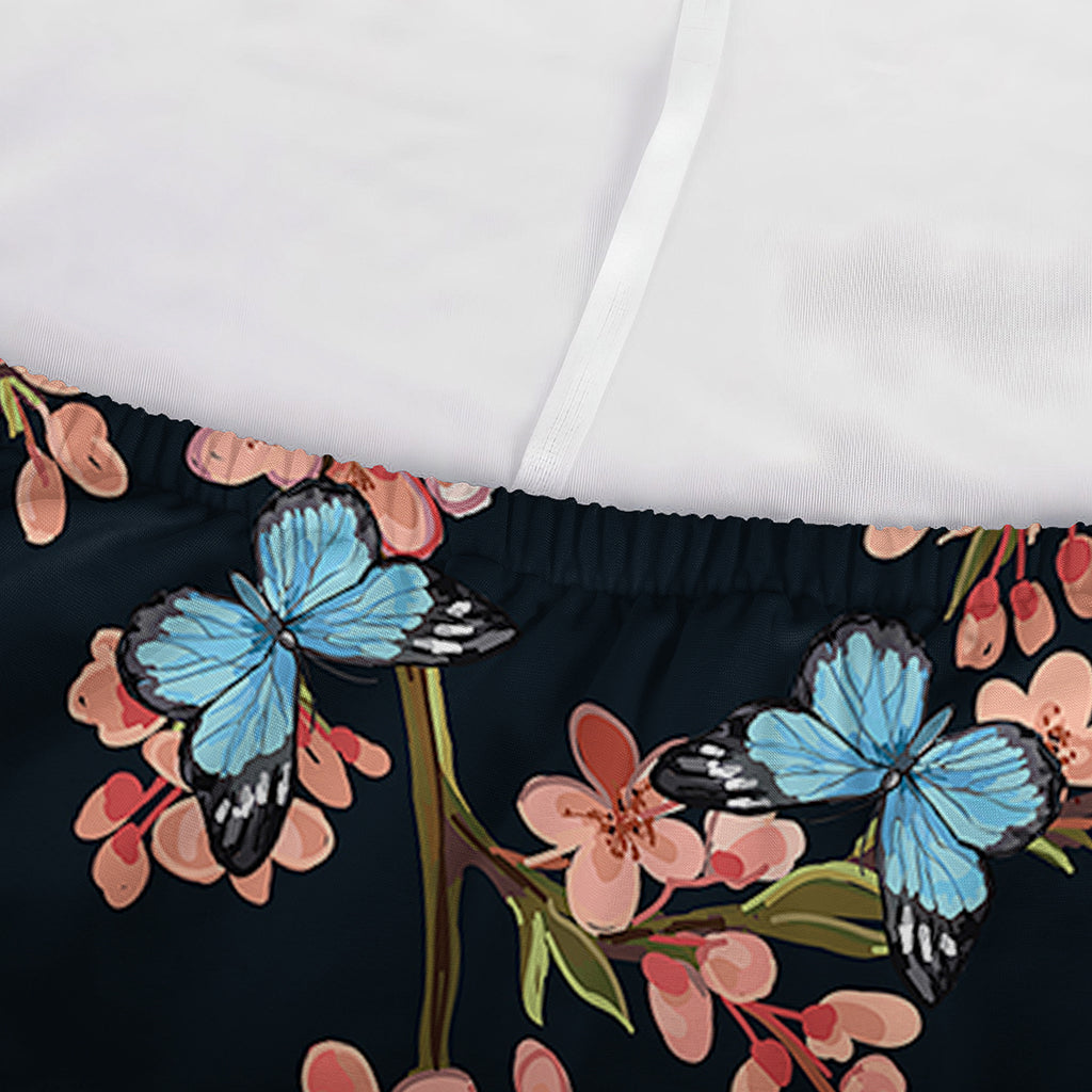 Blossom Flower Butterfly Print Sofa Cover
